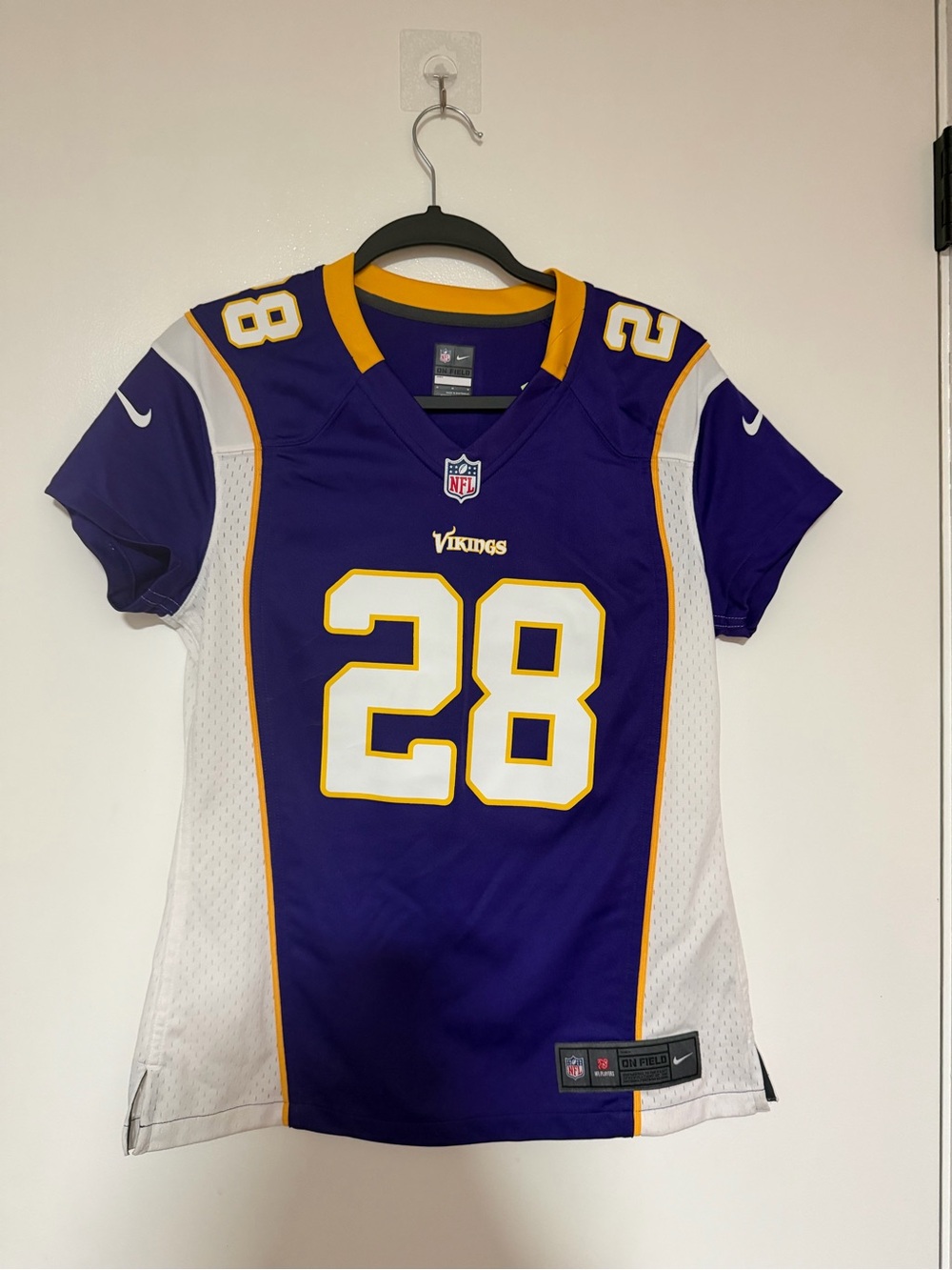 NFL Purple and White Minnesota Vikings #28 Women's Jersey